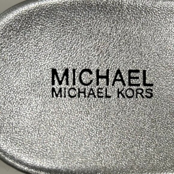 NEW MICHEAL Michael Kors Ashley Logo Wedge Platform Sandals Size 9.5 - Picture 9 of 9